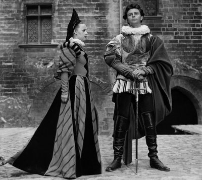 Obra de teatro El Cid interpretada por Jeanne Moreau y Gérard Philipe durante el Festival de Teatro de Aviñón en julio de 1951 de Unbekannt Unbekannt